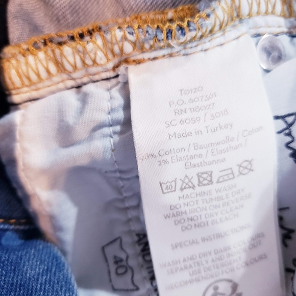 Boden Blue & White Polka Dot Stretch The Soho Skinny Jeans Women's Size 6 - Picture 13 of 14